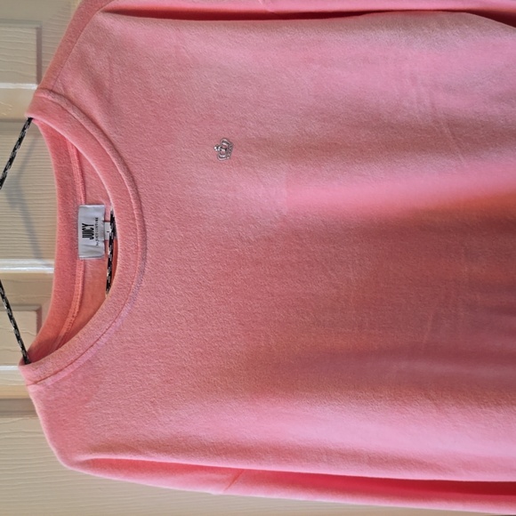 JUICY COUTURE WOMEN'S JUNIOR PINK LONG SLEEVE VELVETEEN PULLOVER CREWNECK LARGE - Picture 3 of 16